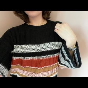 Striped Fuzzy Sweater (MED)